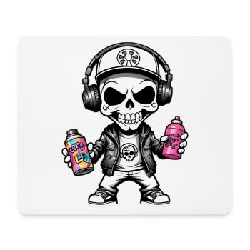 Graffiti Sprayer - Mousepad (Querformat) - Weiß - Vorne