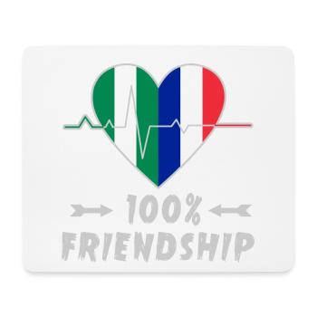 Nigeria and France 100% friendship - Mouse Pad (horizontal) - white - Front