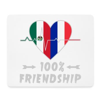 Mexico and France 100% friendship - Mouse Pad (horizontal) - white - Front