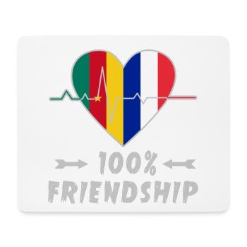 Cameroon and France 100% friendship - Mouse Pad (horizontal) - white - Front