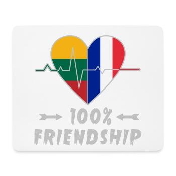 Lithuania and France 100% friendship - Mouse Pad (horizontal) - white - Front