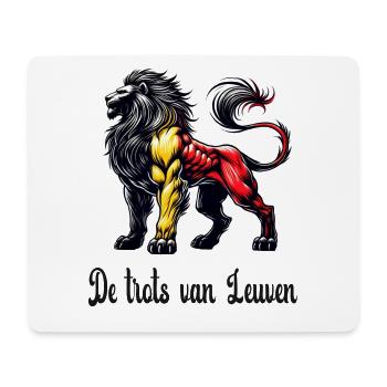 Leuven Löwe Flaggen Design - Mousepad (Querformat) - Weiß - Vorne