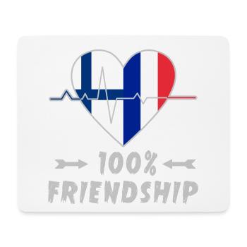Finland and France 100% friendship - Mouse Pad (horizontal) - white - Front