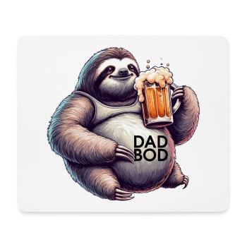 Dad Bod Bierbauch Bier Faultier Geschenk - Mousepad (Querformat) - Weiß - Vorne