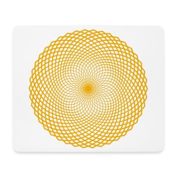 Lotus des Lebens gold - Mousepad (Querformat) - Weiß - Vorne