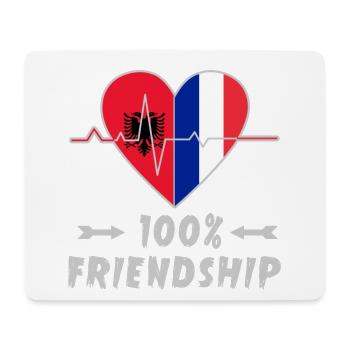 Albania and France 100% friendship - Mouse Pad (horizontal) - white - Front
