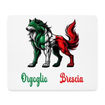 Le drapeau italien de la fierté de Brescia - Tapis de souris (format paysage) - blanc - Devant