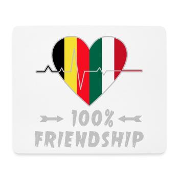 Belgium and Italy 100% friendship - Mouse Pad (horizontal) - white - Front