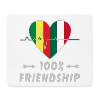 Senegal and Italy 100% friendship - Mouse Pad (horizontal) - white - Front