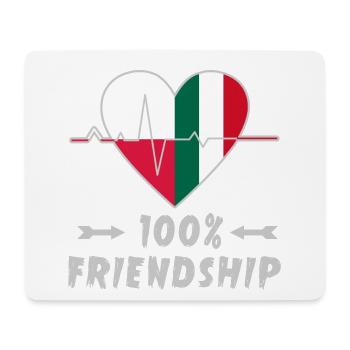 Poland and Italy 100% friendship - Mouse Pad (horizontal) - white - Front