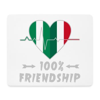 Nigeria and Italy 100% friendship - Mouse Pad (horizontal) - white - Front