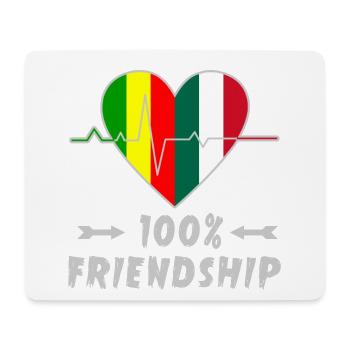 100 % amitié entre le Mali et l'Italie - Tapis de souris (format paysage) - blanc - Devant