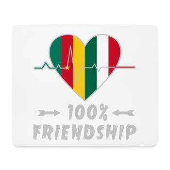 Cameroon and Italy 100% friendship - Mouse Pad (horizontal) - white - Front