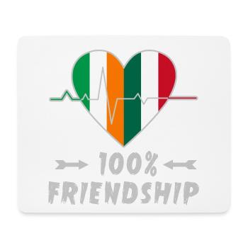 Irland und Italien 100% Freundschaft - Mousepad (Querformat) - Weiß - Vorne