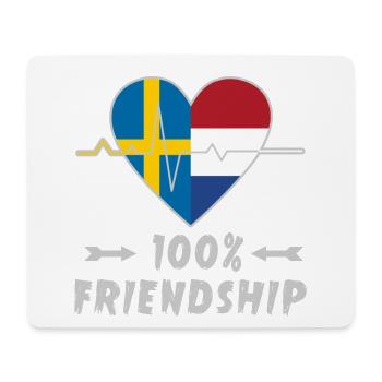 Sweden and Netherlands 100% friendship - Mouse Pad (horizontal) - white - Front