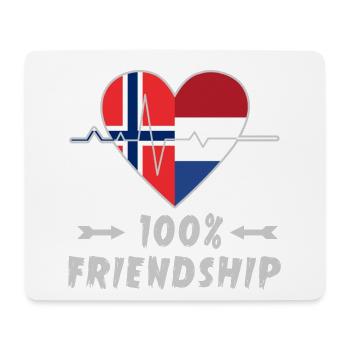 Norway and Netherlands 100% friendship - Mouse Pad (horizontal) - white - Front
