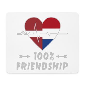 Latvia and the Netherlands 100% friendship - Mouse Pad (horizontal) - white - Front