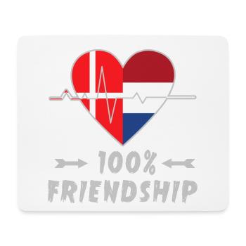Denmark and Netherlands 100% friendship - Mouse Pad (horizontal) - white - Front