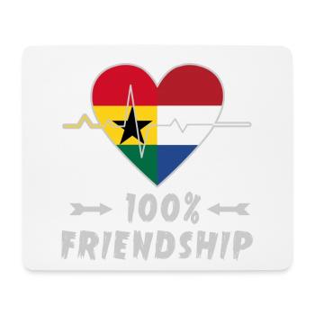 100 % amitié entre le Ghana et les Pays-Bas - Tapis de souris (format paysage) - blanc - Devant