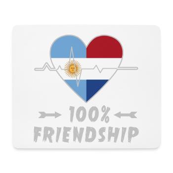 Argentina and the Netherlands 100% friendship - Mouse Pad (horizontal) - white - Front