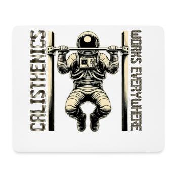 La gymnastique suédoise fonctionne n’importe où Astronaute - Tapis de souris (format paysage) - blanc - Devant
