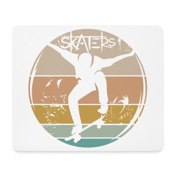 skateboard skater retro vintage logo Symbol icon - Mousepad (Querformat) - Weiß - Vorne