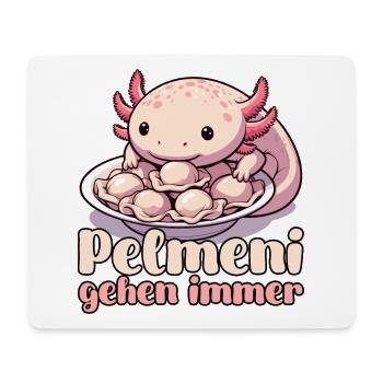 Axolotl Pelmeni gehen immer Geschenk - Mousepad (Querformat) - Weiß - Vorne