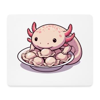 Axolotl Pelmeni Cute Gift - Mouse Pad (horizontal) - white - Front