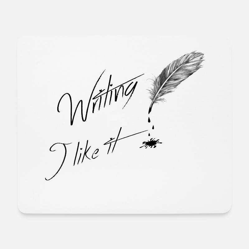 Writing i like it - Tapis de souris (format paysage) - blanc