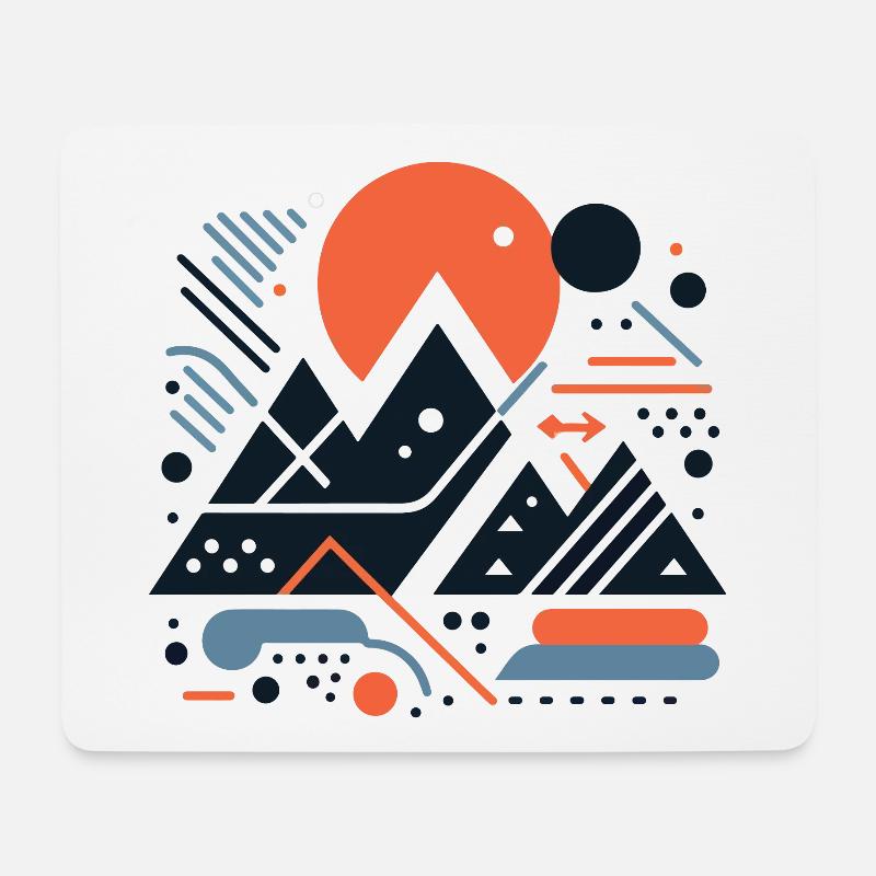 Montagnes - Tapis de souris (format paysage) - blanc