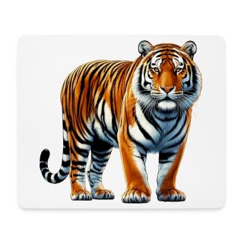 Tigre - Tapis de souris (format paysage) - blanc - Devant
