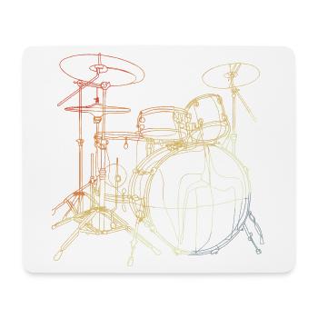 Tambours Look Vintage - Tapis de souris (format paysage) - blanc - Devant