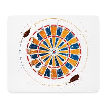 Dessin de jeu de fléchettes - Tapis de souris (format paysage) - blanc - Devant