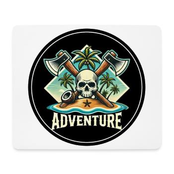 Abenteuer Skull Insel Patch - Mousepad (Querformat) - Weiß - Vorne