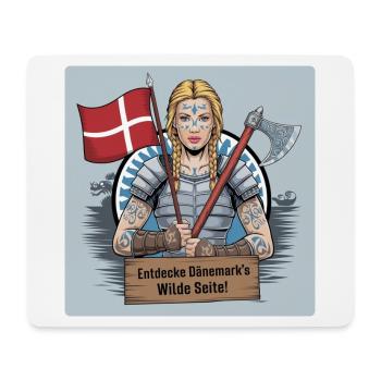 Schildmaiden - Discover the wild side of Denmark - Mouse Pad (horizontal) - white - Front