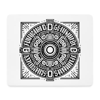 Ki Design Muster | undefinied circle - Mousepad (Querformat) - Weiß - Vorne