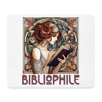 Bibliophile Woman Book Books Reading Gift - Mouse Pad (horizontal) - white - Front