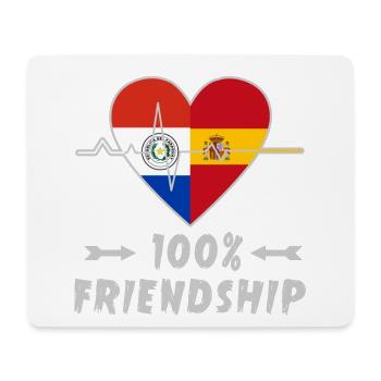 Paraguay and Spain 100% friendship - Mouse Pad (horizontal) - white - Front