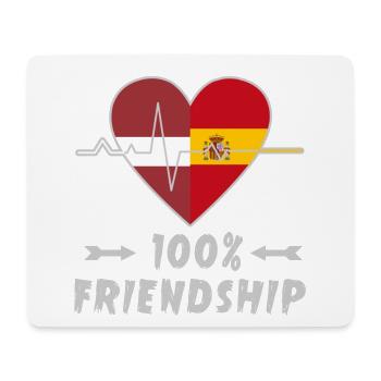 Latvia and Spain 100% friendship - Mouse Pad (horizontal) - white - Front