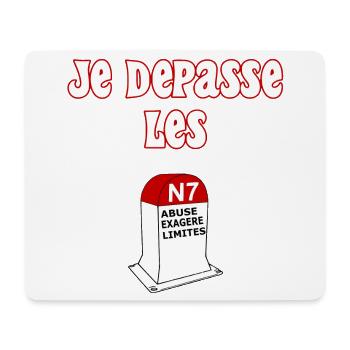 Ich überschreite die Grenze - Mousepad (Querformat) - Weiß - Vorne