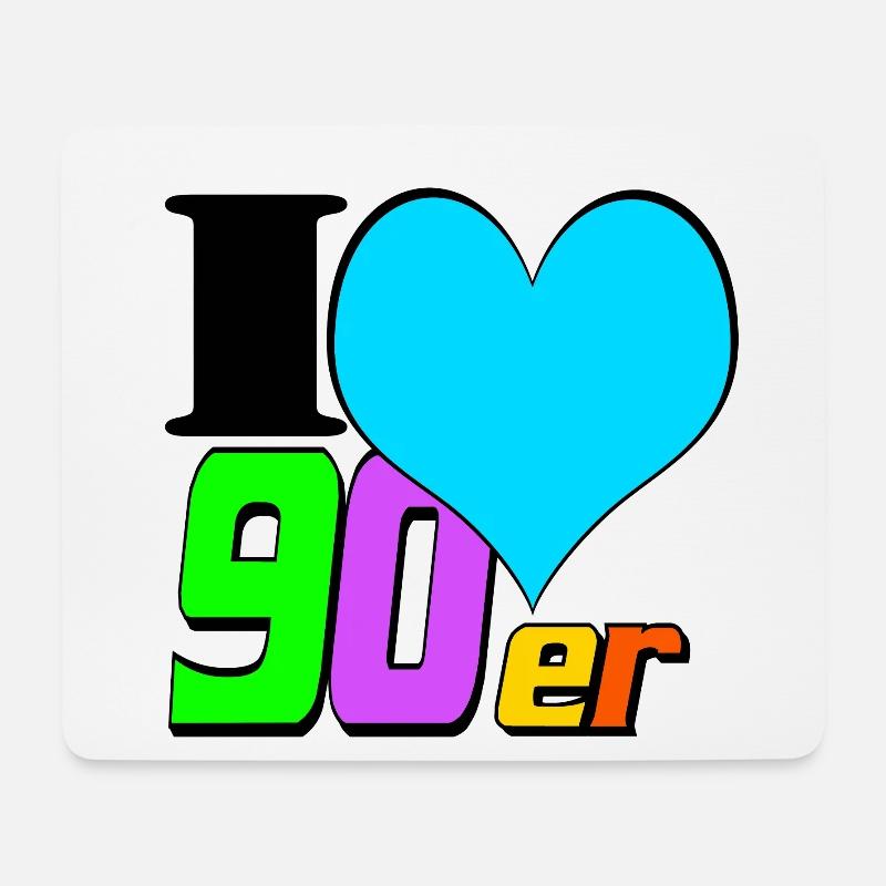 90er Party , Mottoparty , 90er Jahre Love (25) - Mousepad (Querformat) - Weiß