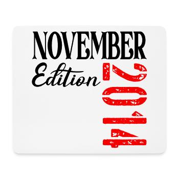 12. GEBURTSTAG NOVEMBER 2014 - Mousepad (Querformat) - Weiß - Vorne