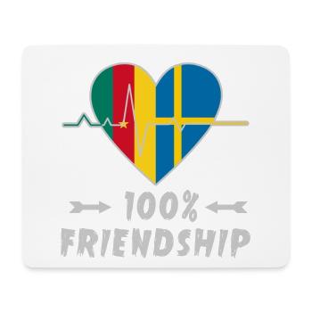 Cameroon and Sweden 100% friendship - Mouse Pad (horizontal) - white - Front