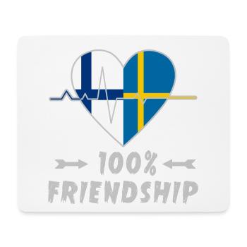 Finland and Sweden 100% friendship - Mouse Pad (horizontal) - white - Front