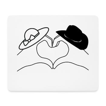 Chapeau Soleil Nœud Minimaliste - Tapis de souris (format paysage) - blanc - Devant