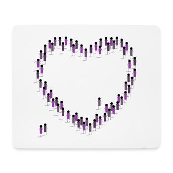 Crowd Heart Cohesion Community Purple - Mouse Pad (horizontal) - white - Front