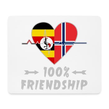 Uganda and Norway 100% friendship - Mouse Pad (horizontal) - white - Front