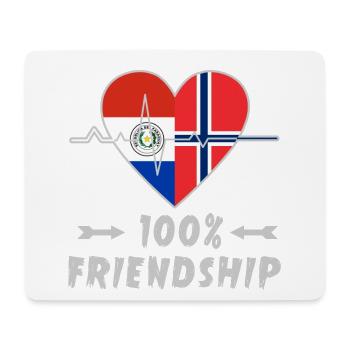 Paraguay and Norway 100% friendship - Mouse Pad (horizontal) - white - Front