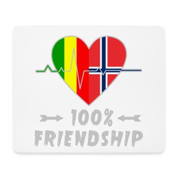 100 % amitié entre le Mali et la Norvège - Tapis de souris (format paysage) - blanc - Devant