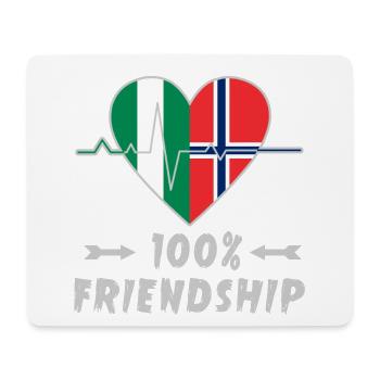 Nigeria and Norway 100% friendship - Mouse Pad (horizontal) - white - Front